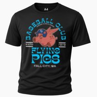 Fall City Flying Pigs Retro Minor League Baseball Team Cooling Performance Crew T-Shirt