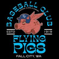 Fall City Flying Pigs Retro Minor League Baseball Team Cooling Performance Crew T-Shirt