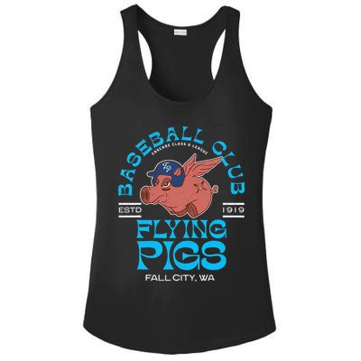 Fall City Flying Pigs Retro Minor League Baseball Team Ladies PosiCharge Competitor Racerback Tank