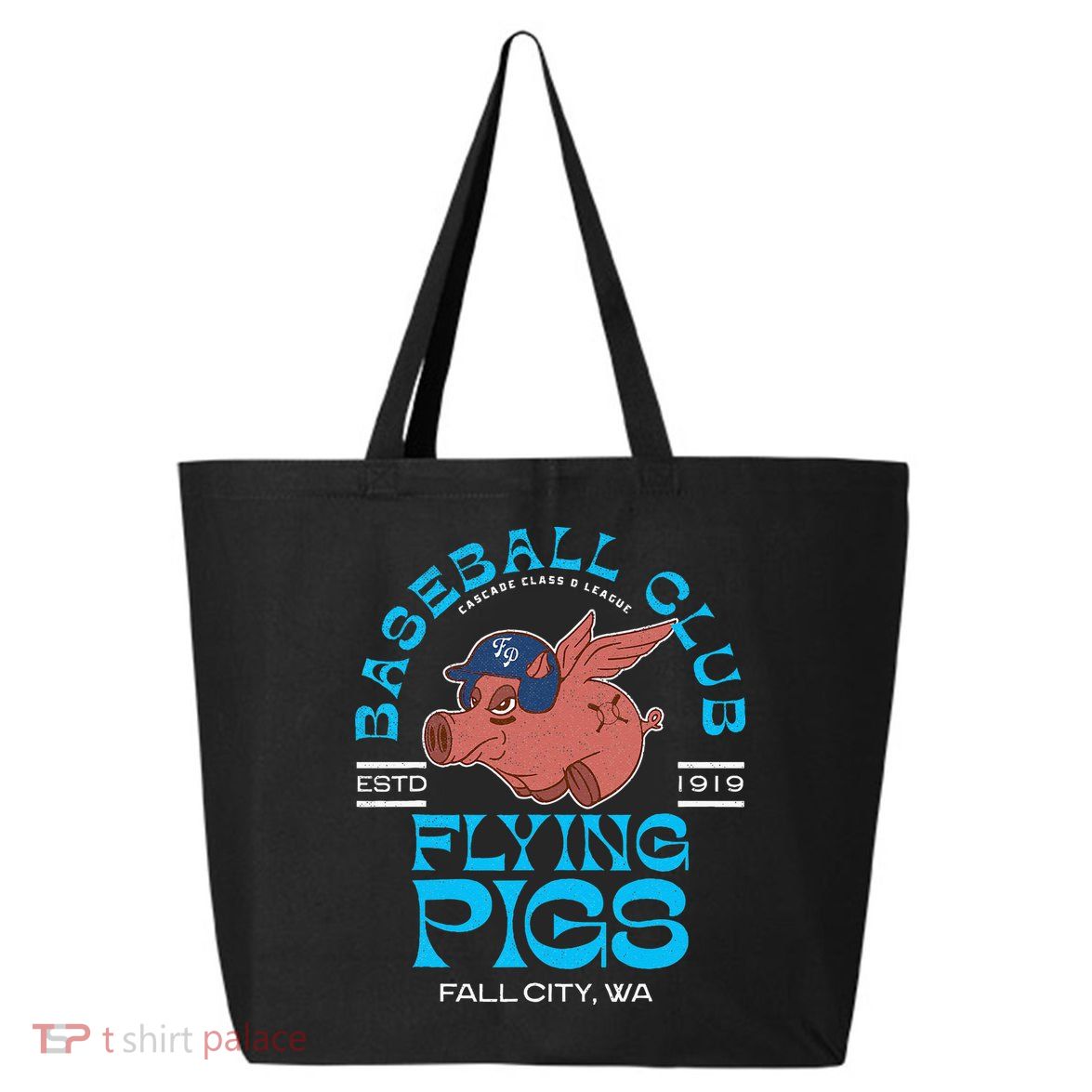 Fall City Flying Pigs Retro Minor League Baseball Team 25L Jumbo Tote