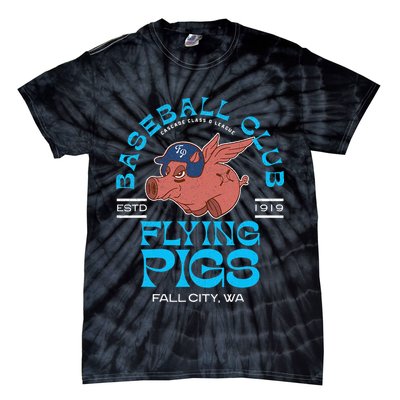 Fall City Flying Pigs Retro Minor League Baseball Team Tie-Dye T-Shirt