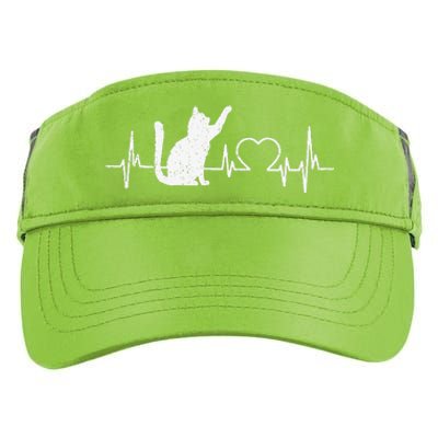 Funny Cat For Women Meowy Cute Cat Lover Heartbeat Adult Drive Performance Visor