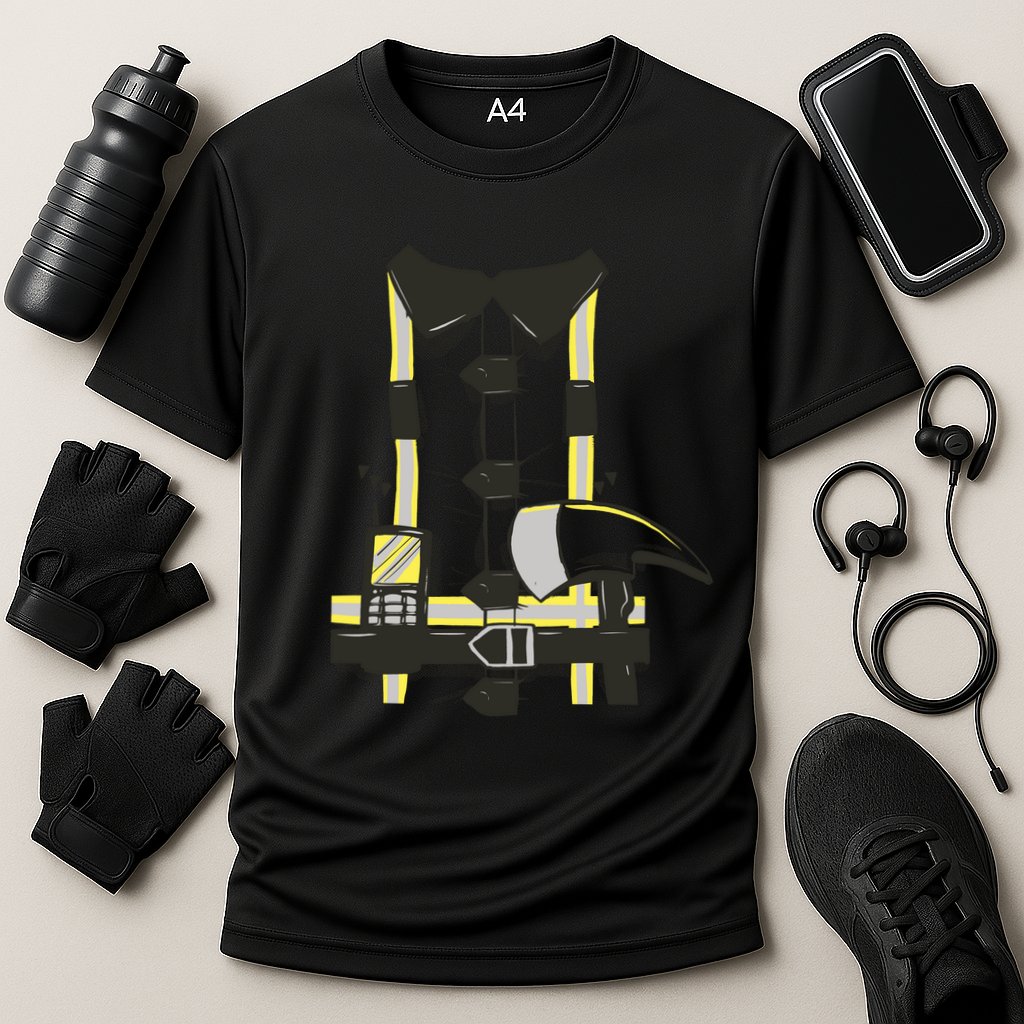 Firefighter Costume Cooling Performance Crew T-Shirt