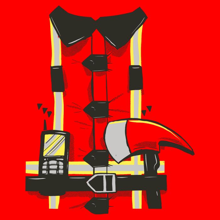 Firefighter Costume Button