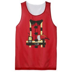 Firefighter Costume Mesh Reversible Basketball Jersey Tank