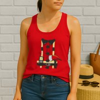 Firefighter Costume Womens Tank Top