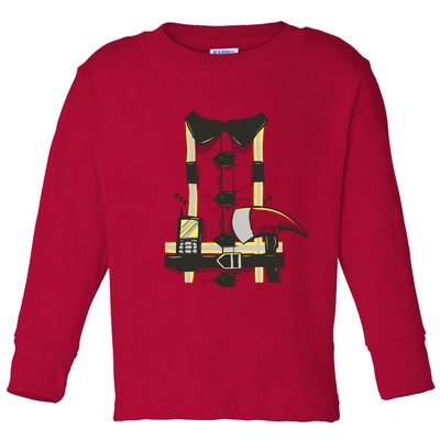 Firefighter Costume Toddler Long Sleeve Shirt