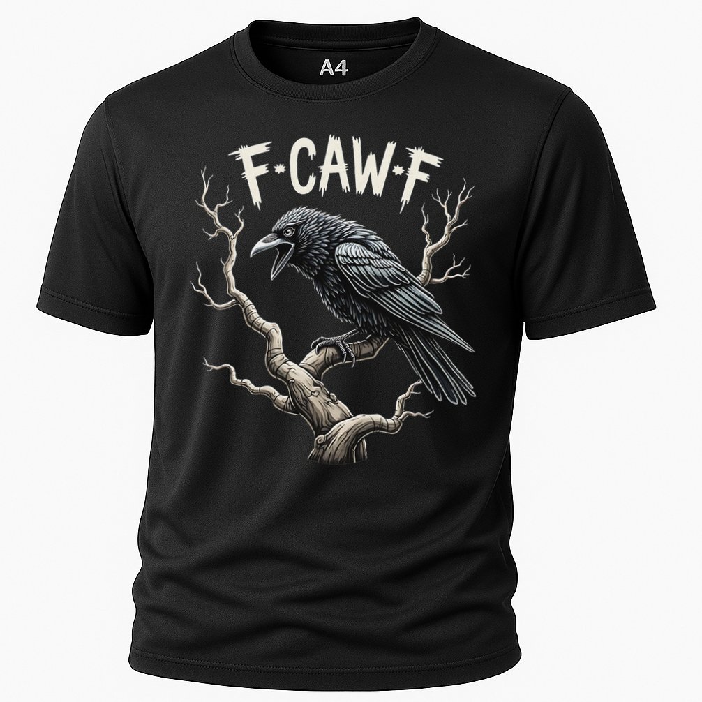 F Caw F Funny Raven Crow Vintage Gothic Bird Pun Performance Shirt