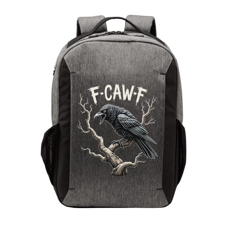 F Caw F Funny Raven Crow Vintage Gothic Bird Pun Vector Backpack