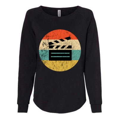 Filmmaker Clapboard Film Director Lover Retro Vintage Sunset Womens California Wash Sweatshirt