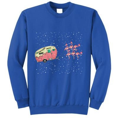 Flamingos Camper Funny Christmas Gift For Camping Lovers Cute Gift Sweatshirt