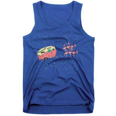 Flamingos Camper Funny Christmas Gift For Camping Lovers Cute Gift Tank Top