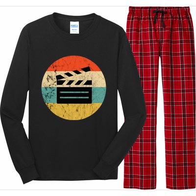 Filmmaker Clapboard Film Director Lover Retro Sunset Long Sleeve Pajama Set