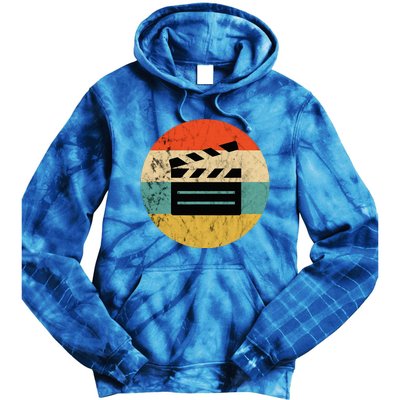 Filmmaker Clapboard Film Director Lover Retro Sunset Tie Dye Hoodie