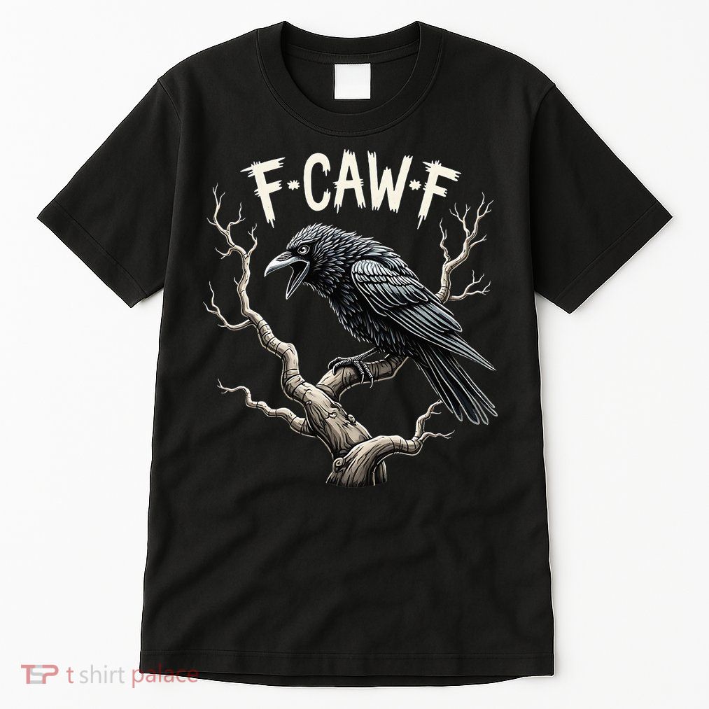 F Caw F Funny Raven Crow Vintage Gothic Bird Pun Tall T-Shirt