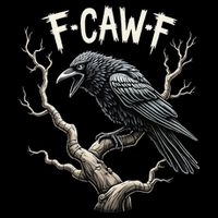 F Caw F Funny Raven Crow Vintage Gothic Bird Pun Button