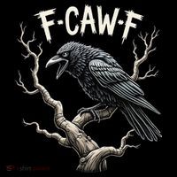 F Caw F Funny Raven Crow Vintage Gothic Bird Pun Flatbill Hat