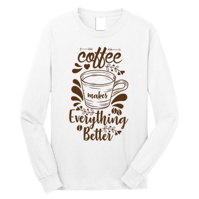 Fall Coffee For Women Vintage Long Sleeve Shirt