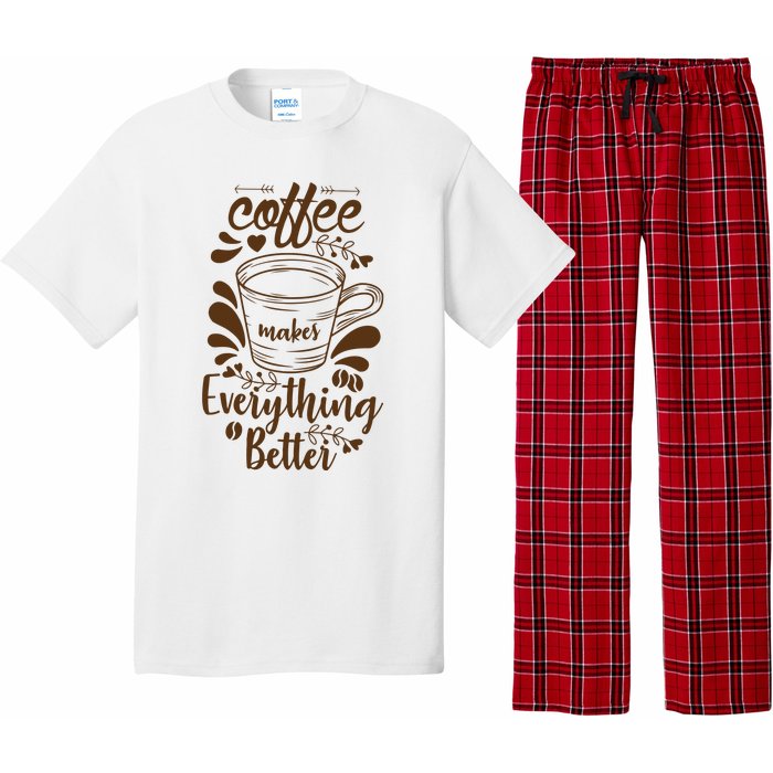 Fall Coffee For Women Vintage Pajama Set