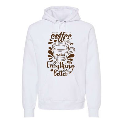 Fall Coffee For Women Vintage Premium Hoodie