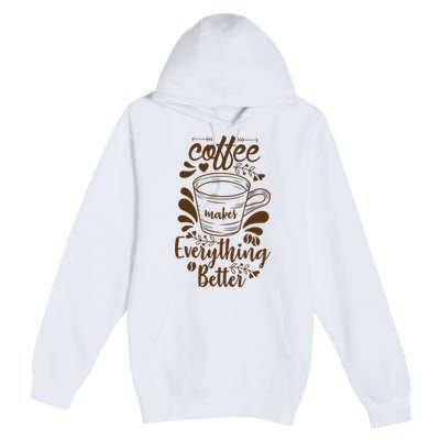 Fall Coffee For Women Vintage Premium Pullover Hoodie