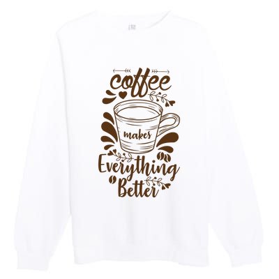 Fall Coffee For Women Vintage Premium Crewneck Sweatshirt