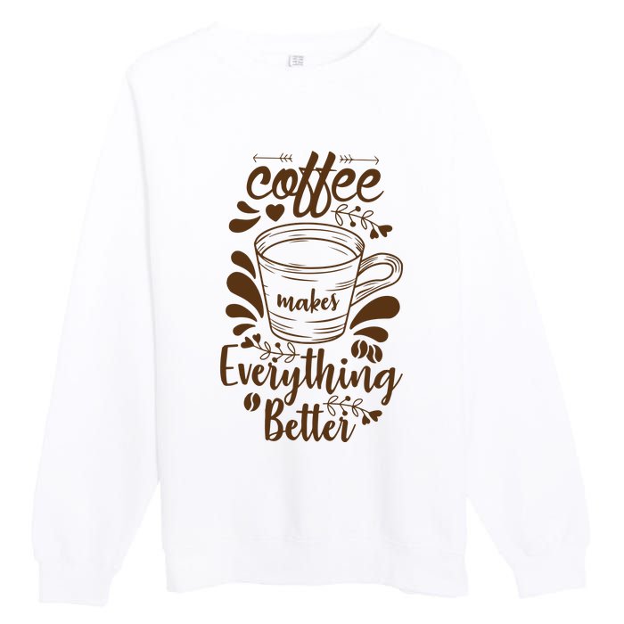 Fall Coffee For Women Vintage Premium Crewneck Sweatshirt