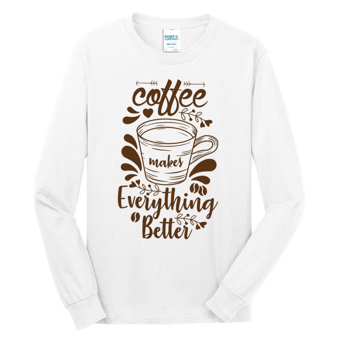 Fall Coffee For Women Vintage Tall Long Sleeve T-Shirt