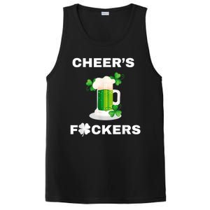 Funny Cheers Fckers St Patricks Day Beer Drinking PosiCharge Competitor Tank