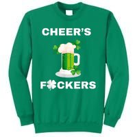 Funny Cheers Fckers St Patricks Day Beer Drinking Sweatshirt