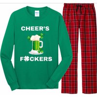 Funny Cheers Fckers St Patricks Day Beer Drinking Long Sleeve Pajama Set