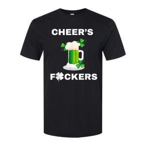 Funny Cheers Fckers St Patricks Day Beer Drinking Softstyle CVC T-Shirt