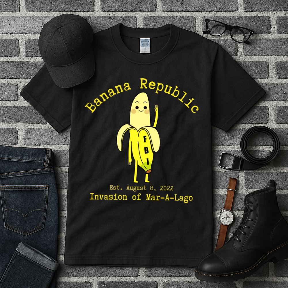 Funny Conservative Banana Republic Defund the FBI Tall T-Shirt