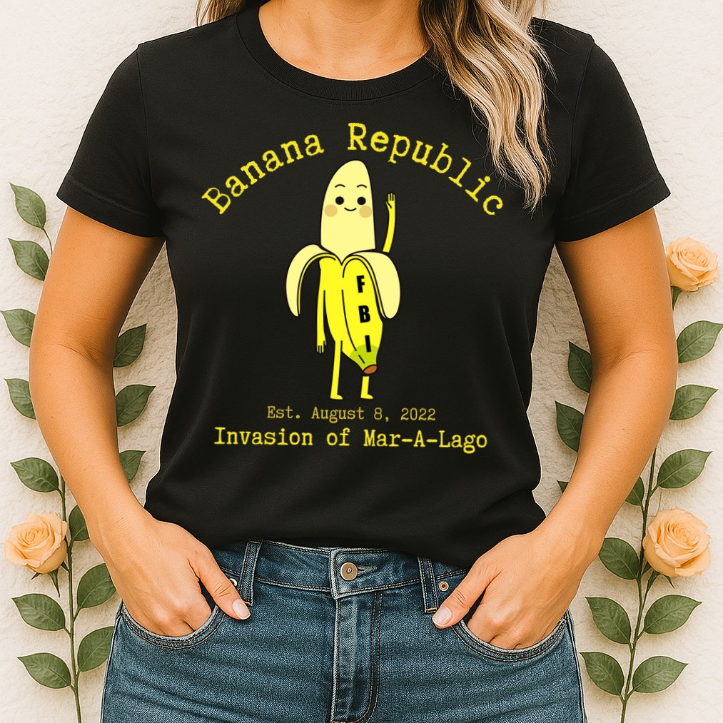 Funny Conservative Banana Republic Defund the FBI Womens T-Shirt