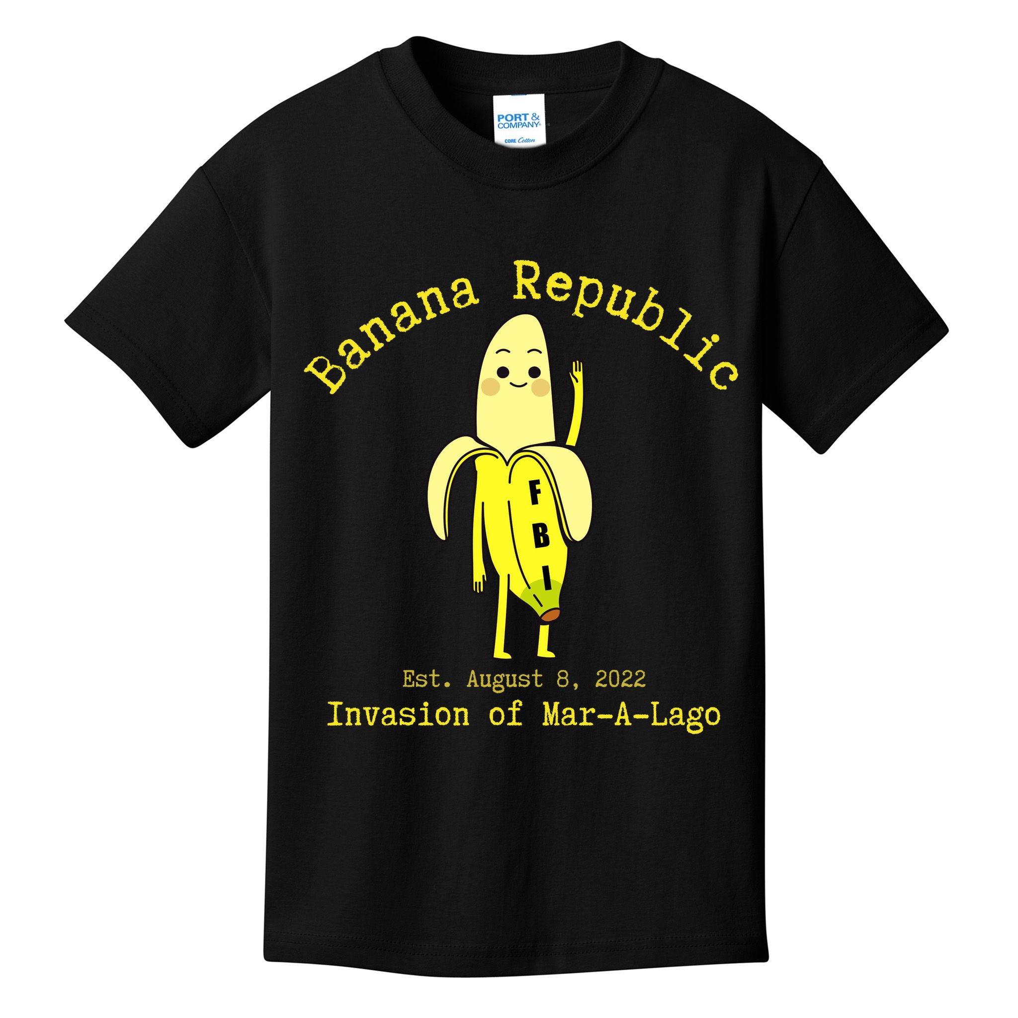 Funny Conservative Banana Republic Defund the FBI Kids T-Shirt