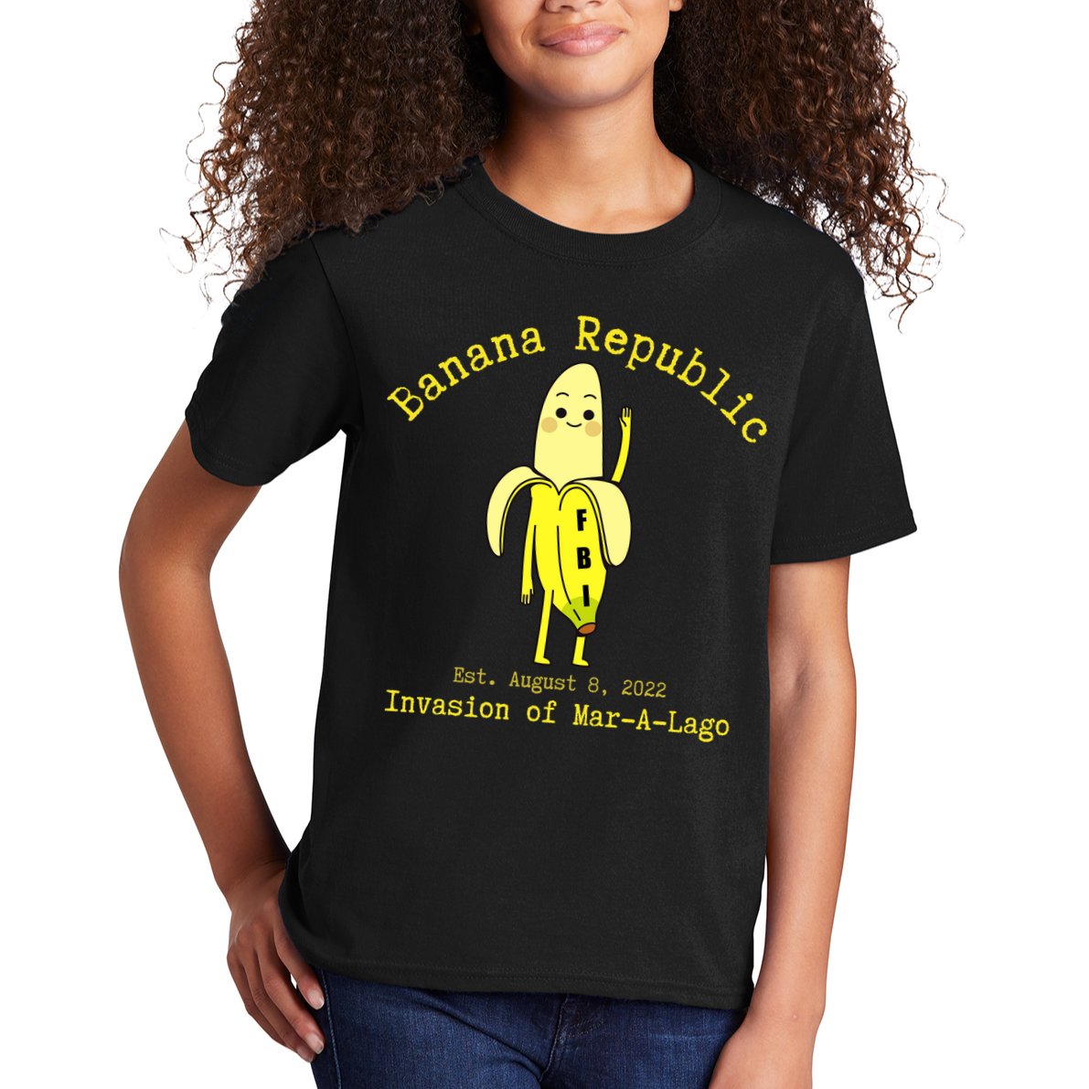 Funny Conservative Banana Republic Defund the FBI Kids T-Shirt
