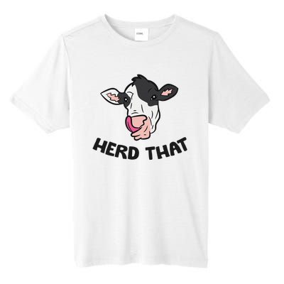 Funny Cow Farming Gift For Cow Farmer Herd That Tall Fusion ChromaSoft Performance T-Shirt