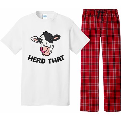 Funny Cow Farming Gift For Cow Farmer Herd That Pajama Set