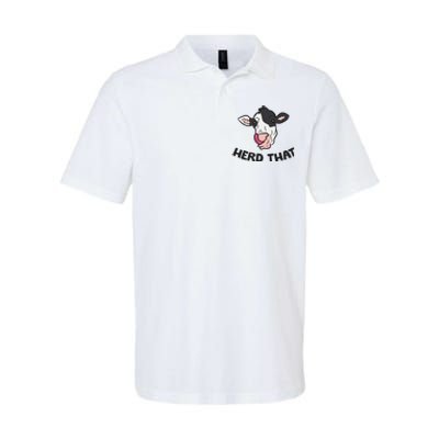 Funny Cow Farming Gift For Cow Farmer Herd That Softstyle Adult Sport Polo