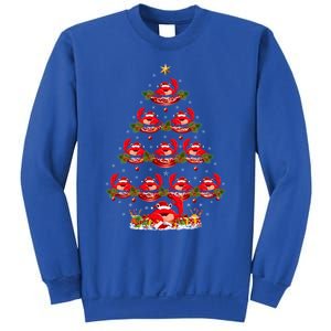 Funny Crab Fish Xmas Tree Lighting Crab Christmas Tree Meaningful Gift Sweatshirt