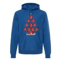 Funny Crab Fish Xmas Tree Lighting Crab Christmas Tree Meaningful Gift Premium Hoodie