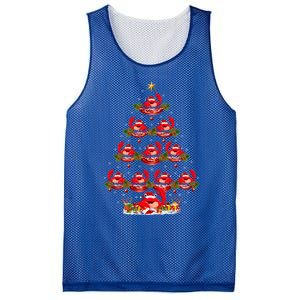 Funny Crab Fish Xmas Tree Lighting Crab Christmas Tree Meaningful Gift Mesh Reversible Basketball Jersey Tank