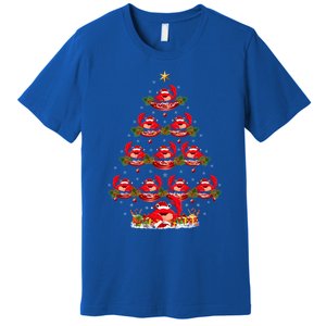 Funny Crab Fish Xmas Tree Lighting Crab Christmas Tree Meaningful Gift Premium T-Shirt