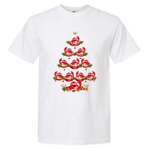 Funny Crab Fish Xmas Tree Lighting Crab Christmas Tree Meaningful Gift Garment-Dyed Heavyweight T-Shirt