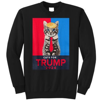 Funny Cats For Trump 2024 Make Pets Safe Again For Vance Trump Gifft Sweatshirt