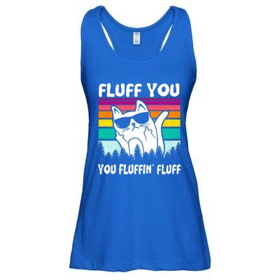 Funny Cat Fluff You You Fluffin' Fluff Gift Ladies Essential Flowy Tank