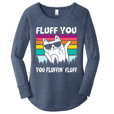 Funny Cat Fluff You You Fluffin' Fluff Gift Women's Perfect Tri Tunic Long Sleeve Shirt