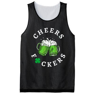 Funny Cheers Fuckers St PatrickS Day Mesh Reversible Basketball Jersey Tank