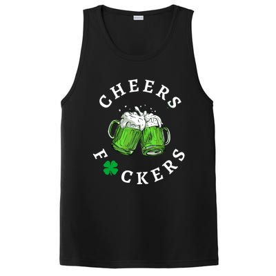 Funny Cheers Fuckers St PatrickS Day PosiCharge Competitor Tank