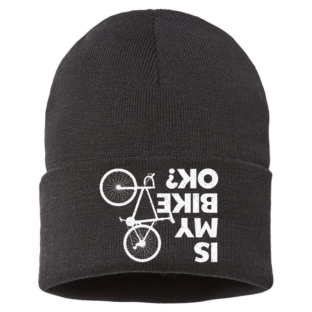 Funny Cycling For Men Women Bicycle Cyclist Bike Riding Sustainable Knit Beanie